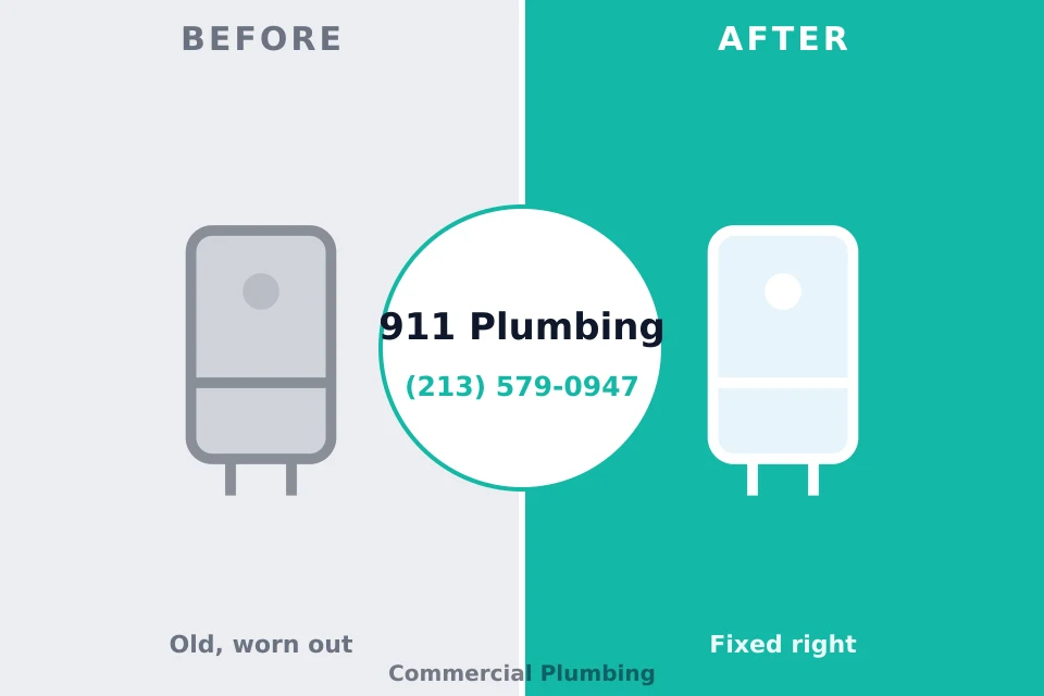 Before and after: plumbing repair Sibley, LA